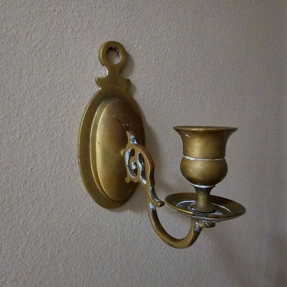 Vintage Pier 1 Brasa Sconcess Candle Holder Set Of Two - Picture 11 of 11